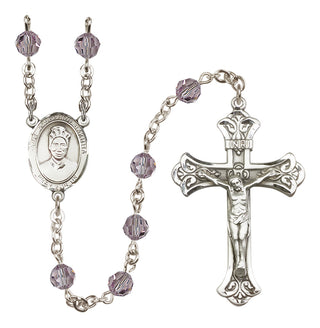 Sterling Silver 6mm Saint Josephine Bakhita  Engraved Catholic Rosaries