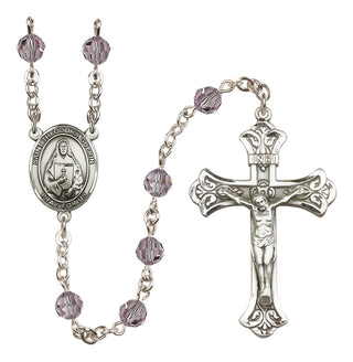 Sterling Silver 6mm Saint Theodora  Engraved Catholic Rosaries
