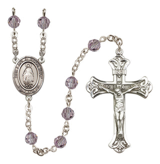 Sterling Silver 6mm Our Lady of Good Help  Engraved Catholic Rosaries