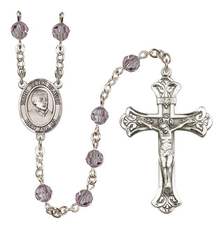 Sterling Silver 6mm Saint Peter Claver  Engraved Catholic Rosaries