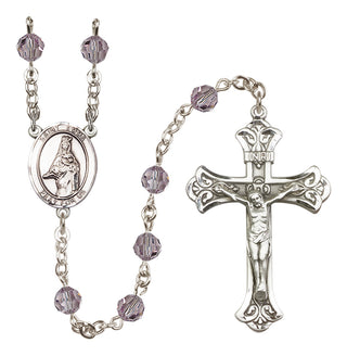 Sterling Silver 6mm Saint Emma Uffing  Engraved Catholic Rosaries