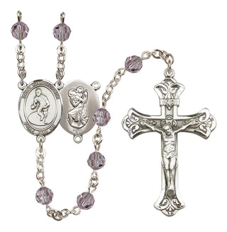 Sterling Silver 6mm Saint Christopher/Wrestling Rosary
