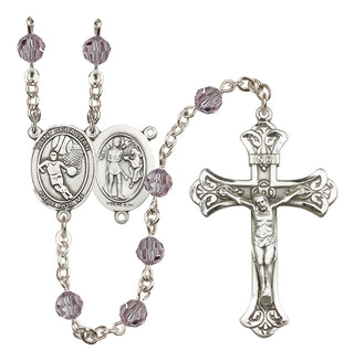 Sterling Silver 6mm Saint Sebastian/Basketball Rosary