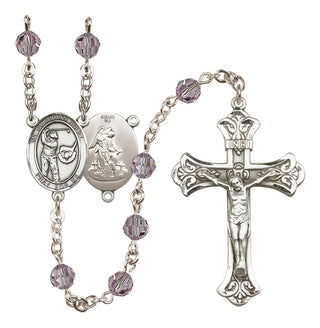 Sterling Silver 6mm Guardian Angel/Golf Rosary