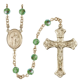 14 Karat Gold-Filled 6mm Austrian Crystal Saint Wolfgang Rosary in Peridot