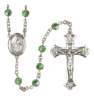 Sterling Silver 6mm Saint Dymphna  Engraved Catholic Rosaries