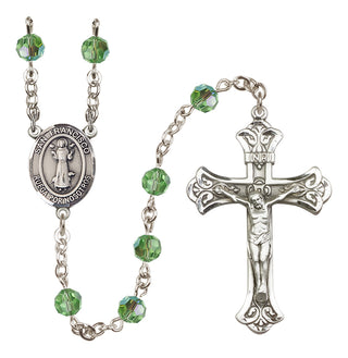 Sterling Silver 6mm San Francis  Engraved Catholic Rosaries