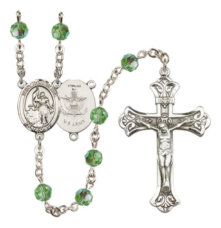 Sterling Silver 6mm Saint Joan of Arc / Army Rosary