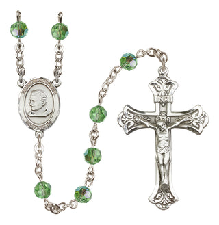 Sterling Silver 6mm Saint John Bosco  Engraved Catholic Rosaries
