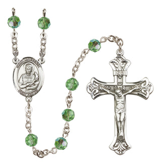 Sterling Silver 6mm Saint Lawrence  Engraved Catholic Rosaries