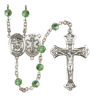 Sterling Silver 6mm Saint Michael/1St Responder Rosary