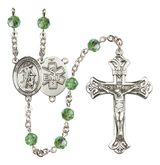 Sterling Silver 6mm Guardian Angel / EMT Rosary