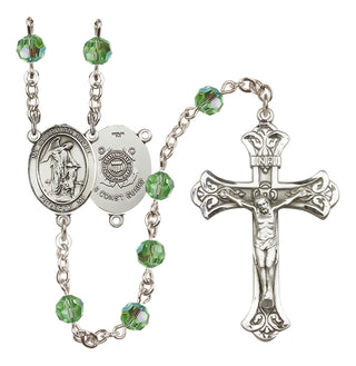 Sterling Silver 6mm Guardian Angel/Coast Guard Rosary