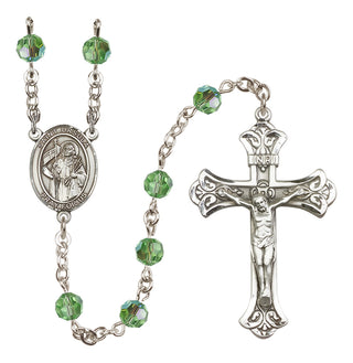 Sterling Silver 6mm Saint Ursula  Engraved Catholic Rosaries