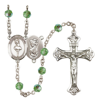Sterling Silver 6mm Saint Christopher/Dance  Engraved Catholic Rosaries