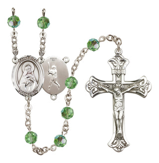 Sterling Silver 6mm Saint Rita / Baseball Rosary