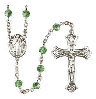 Sterling Silver 6mm Saint Joseph the Worker  Engraved Catholic Rosaries