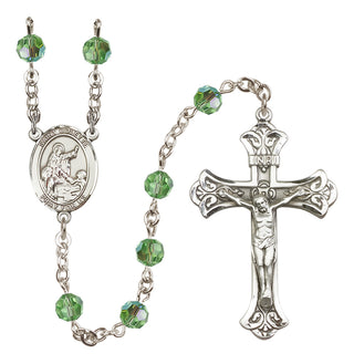 Sterling Silver 6mm Saint Colette  Engraved Catholic Rosaries