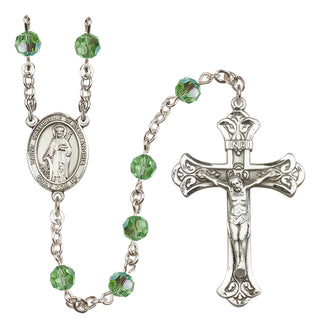 Sterling Silver 6mm Saint Catherine of Alexandria  Engraved Catholic Rosaries