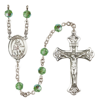Sterling Silver 6mm Saint Giles  Engraved Catholic Rosaries