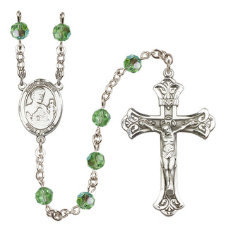 Sterling Silver 6mm Saint Kieran  Engraved Catholic Rosaries