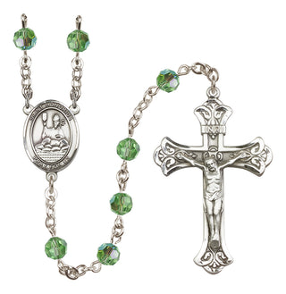 Sterling Silver 6mm Saint Honorius of Amiens  Engraved Catholic Rosaries