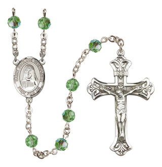 Sterling Silver 6mm Saint Pauline Visintainer  Engraved Catholic Rosaries