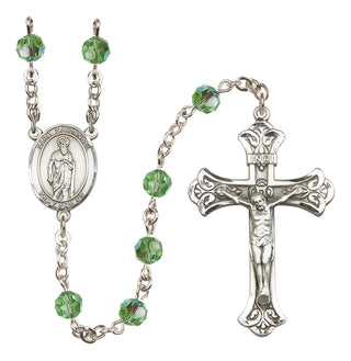 Sterling Silver 6mm Saint Nathanael  Engraved Catholic Rosaries