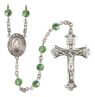 Sterling Silver 6mm Our Lady of Good Help  Engraved Catholic Rosaries
