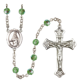 Sterling Silver 6mm Saint Emma Uffing  Engraved Catholic Rosaries