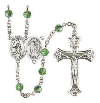Sterling Silver 6mm Saint Sebastian /Track&Field-Men Rosary