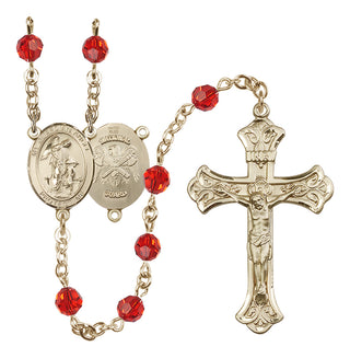 14kt Gold Filled 6mm Guardian Angel / Nat'l Guard Rosary
