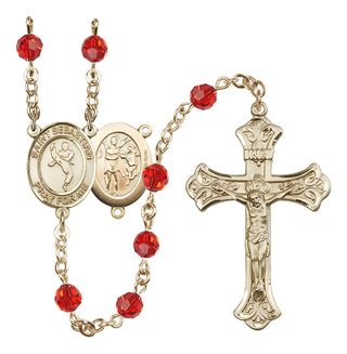 14kt Gold Filled 6mm Saint Sebastian/Martial Arts Rosary
