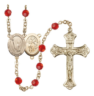 14kt Gold Filled 6mm Saint Sebastian/Gymnastics Rosary