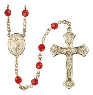 14kt Gold Filled 6mm Saint Barnabas  Engraved Catholic Rosaries