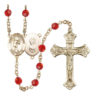 14kt Gold Filled 6mm Saint Christopher/Basketball-Women Rosary