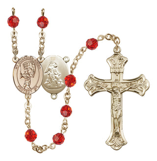 14kt Gold Filled 6mm Guardian Angel/Baseball Rosary