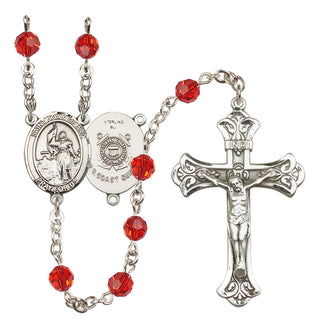 Sterling Silver 6mm Saint Joan of Arc /Coast Guard Rosary