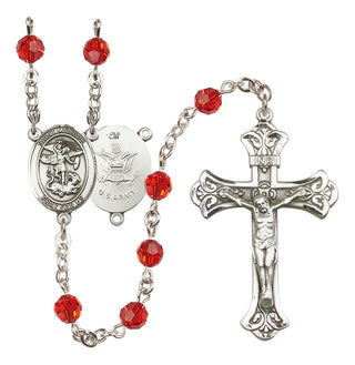 Sterling Silver 6mm Saint Michael / Army Rosary