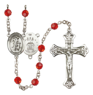 Sterling Silver 6mm Guardian Angel / Air Force Rosary