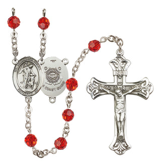 Sterling Silver 6mm Guardian Angel/Coast Guard Rosary