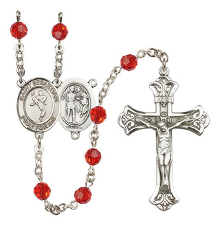 Sterling Silver 6mm Saint Sebastian/Martial Arts Rosary