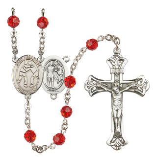 Sterling Silver 6mm Saint Sebastian/Wrestling Rosary