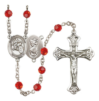 Sterling Silver 6mm Saint Christopher/Motorcycle Rosary