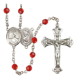 Sterling Silver 6mm Saint Christopher/Water Polo Women Rosary