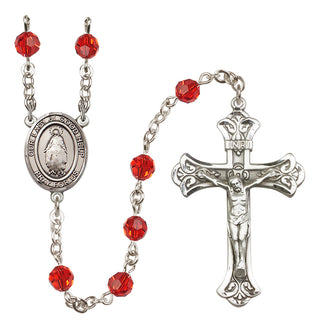 Sterling Silver 6mm Our Lady of Good Help  Engraved Catholic Rosaries