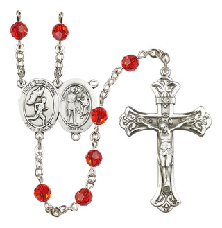 Sterling Silver 6mm Saint Sebastian /Track&Field-Men Rosary