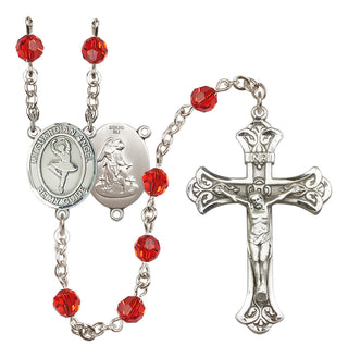 Sterling Silver 6mm Guardian Angel/Dance Rosary