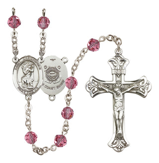 Sterling Silver 6mm Saint Christopher / Coast Guard Rosary