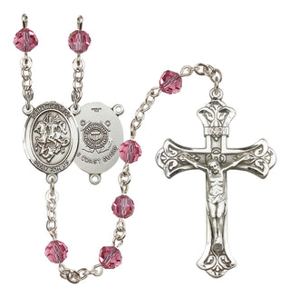 Sterling Silver 6mm Saint George / Coast Guard Rosary